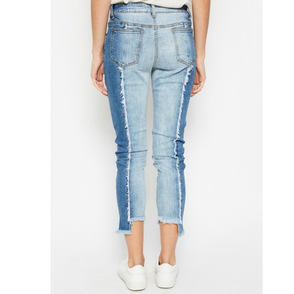 HAYDEN Two Tone Frayed Denim Jeans - Picture 2 of 12